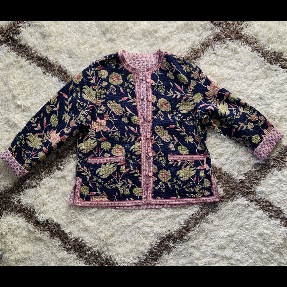 Vintage Quilted Bomber Jacket